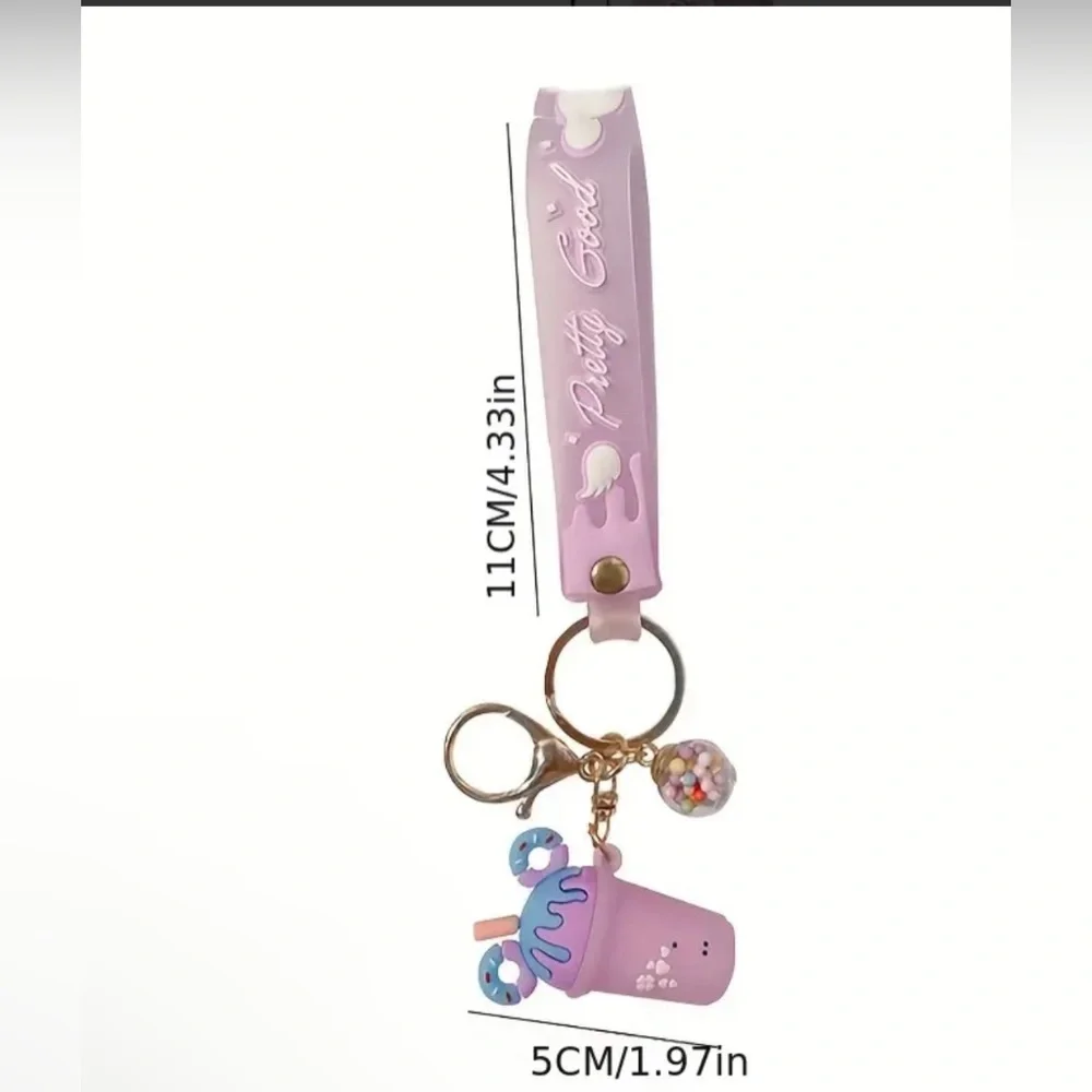 Playful Floating Ice Cream One Keychain - Picture 3 of 4